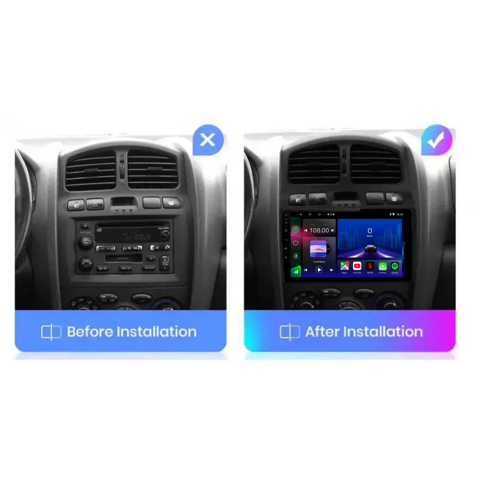 Hyundai Santa Fe 1| 2001-2006 | Android 15 Autoradio | Apple CarPlay | Android Auto - Avelor.at