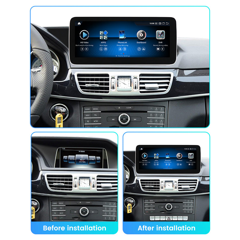 Mercedes E Class 2009-2016 W212 S212 Android 15 Autoradio CarPlay & Android Auto NTG 4.0 4.5 5.0 - Avelor