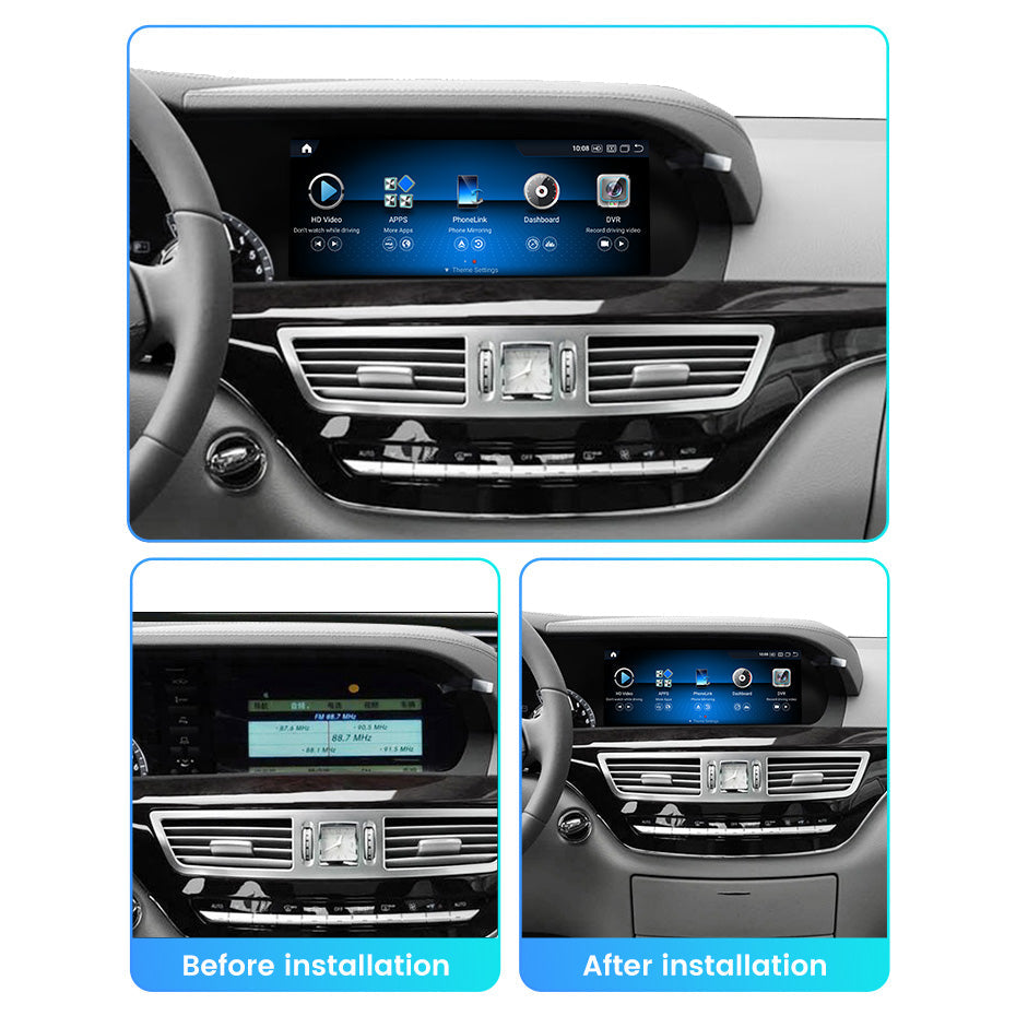 Mercedes S Class 2005-2014 W216 W221 Android 15 Autoradio CarPlay & Android Auto NTG 3.0 3.5 - Avelor