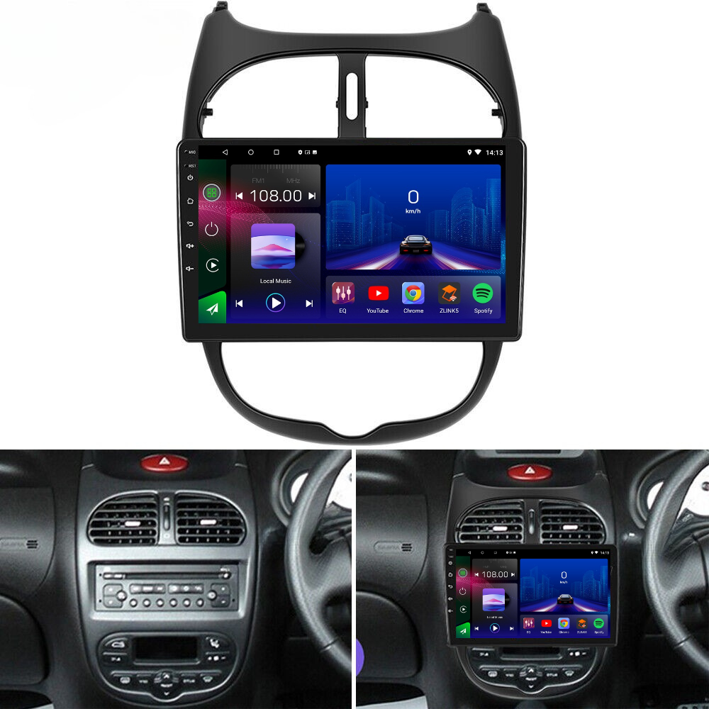 Peugeot 206 206 CC | 1998-2013 | Android 15 Autoradio | Apple CarPlay | Android Auto - Avelor