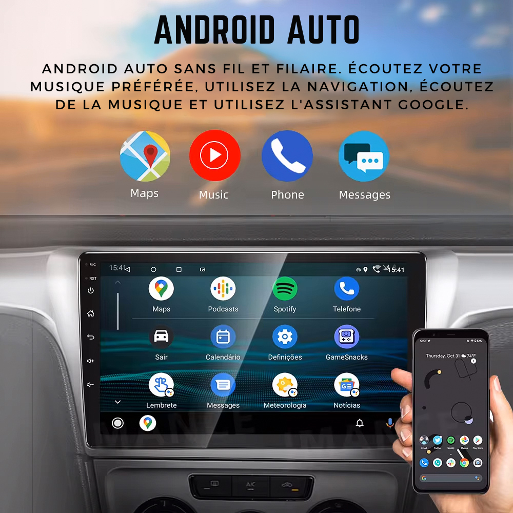Dacia Universal | Android 15 Autoradio | Apple CarPlay | Android Auto - Avelor