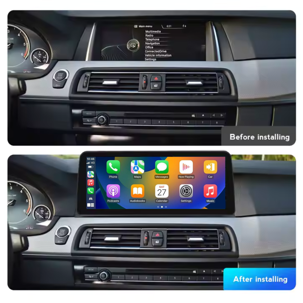 BMW 5 Series 2010-2017 F10 F11 F18 Android 15 Autoradio CarPlay & Android Auto CIC NBT - Avelor