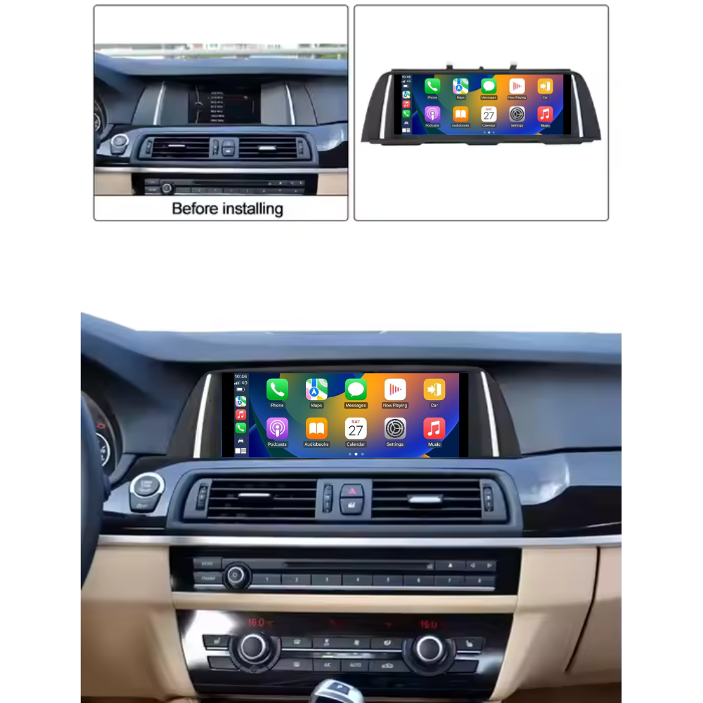 BMW 5 Series 2010-2017 F10 F11 F18 Android 15 Autoradio CarPlay & Android Auto CIC NBT - Avelor