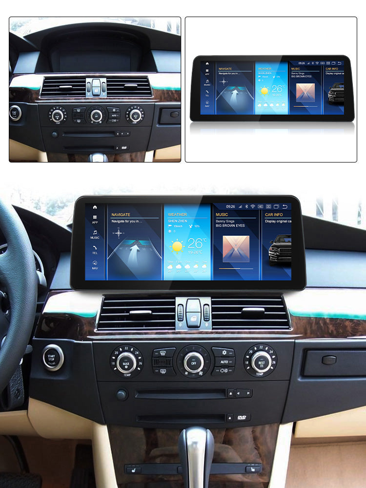 BMW 3 5 6 Series E90 E91 E92 E93 E60 E61 E62 E63 E64 Android 15 Autoradio CarPlay & Android Auto CCC CIC - Avelor