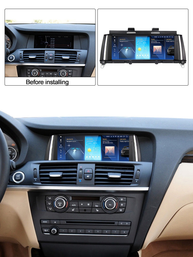 BMW X3 X4 2010-2018 F25 F26 Android 15 CarPlay & Android Auto Autoradio CIC NBT EVO - Avelor