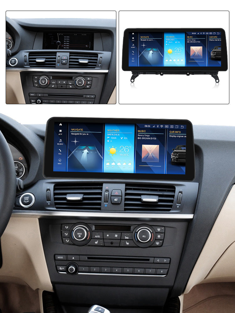 BMW X3 X4 2010-2018 F25 F26 Android 15 CarPlay & Android Auto Autoradio CIC NBT EVO - Avelor