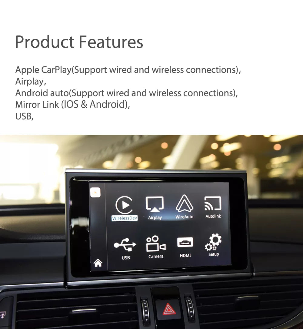 Apple CarPlay sans fil | Rétrofit pour Audi | Android Auto | Décodeur | Intégration - Avelor