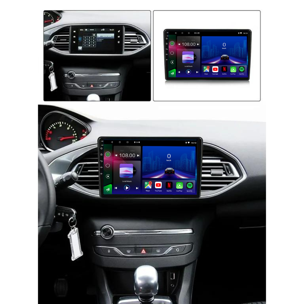 Peugeot | 308 308 SW 308s T9 | 2013-2018| Android 15 Autoradio | Apple CarPlay | Android Auto - Avelor