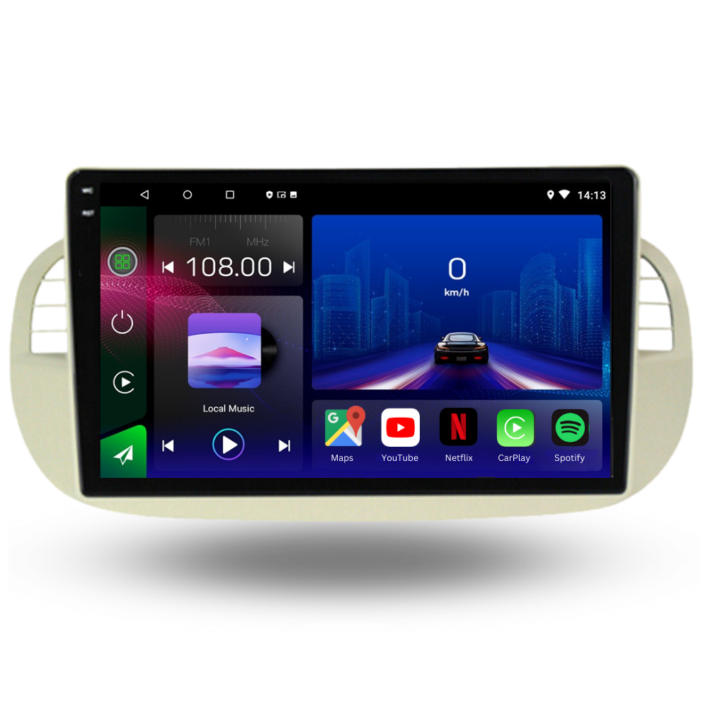 FIAT 500 | 2007-2015 | Android 15 Autoradio | Apple CarPlay | Android Auto - Avelor