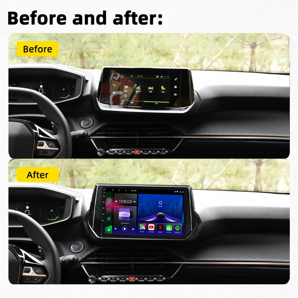 Peugeot 2008 P24 | Peugeot 208 P21 2019-Present | Android 15 Autoradio | Apple CarPlay | Android Auto - Avelor