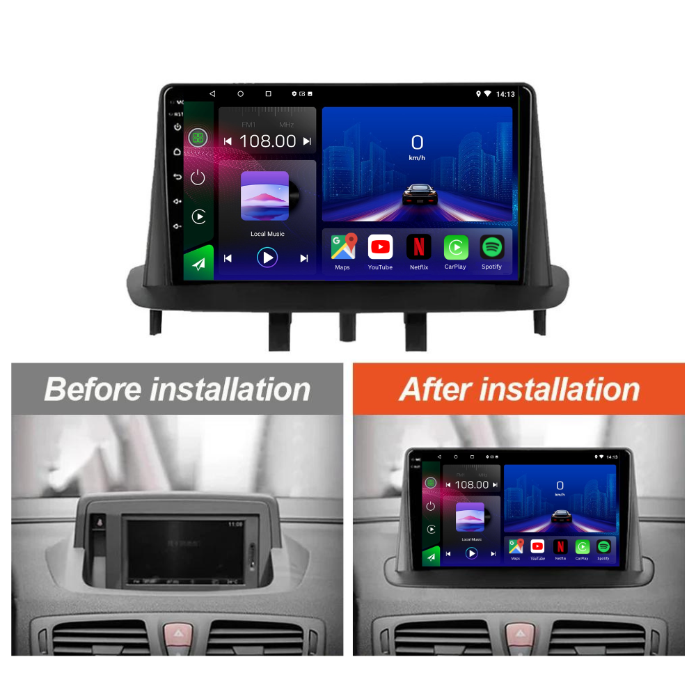 Renault Megane 3 | Renault Fluence 2009-2014| Android 15 Autoradio | Apple CarPlay | Android Auto - Avelor
