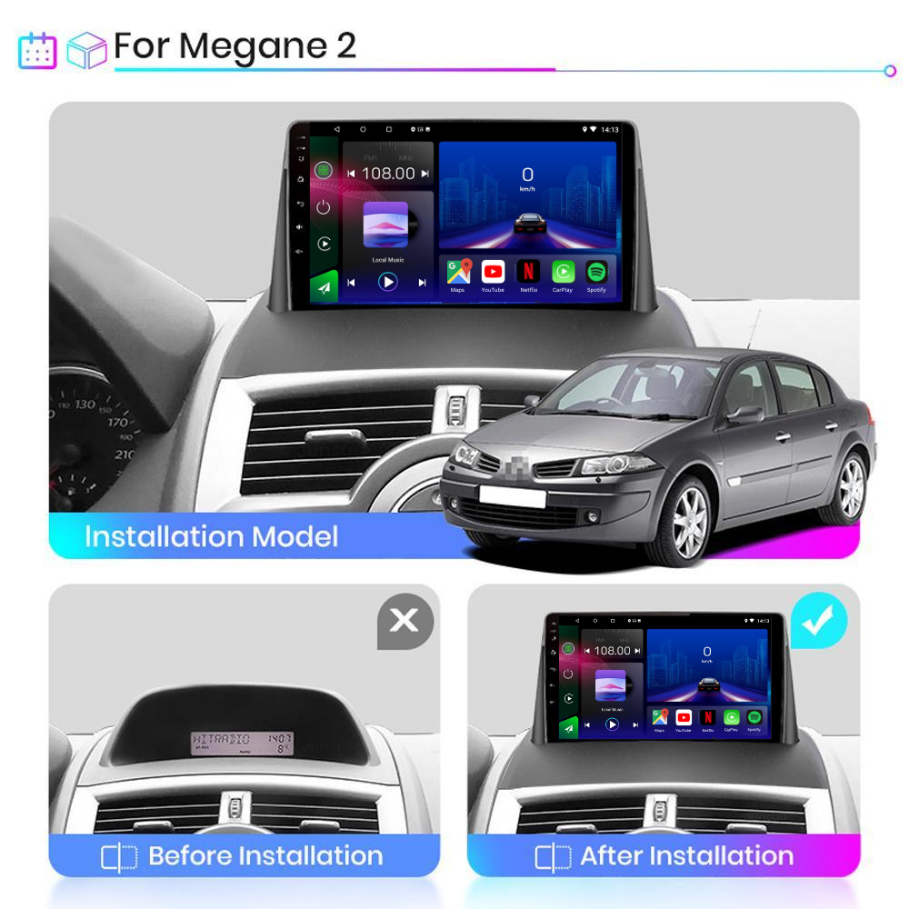 Renault Megane 2 | 2002-2009 | Android 15 Autoradio | Apple CarPlay | Android Auto - Avelor