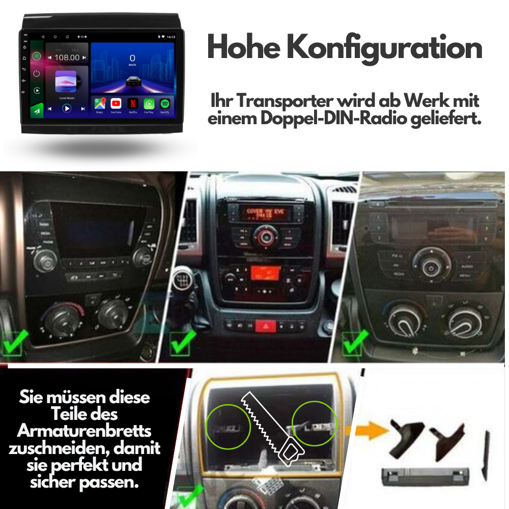 FIAT Ducato | Peugeot Boxer | Citroen Relay Jumper | 2006-2022 | Android 15 Autoradio | Apple CarPlay | Android Auto - Avelor.at