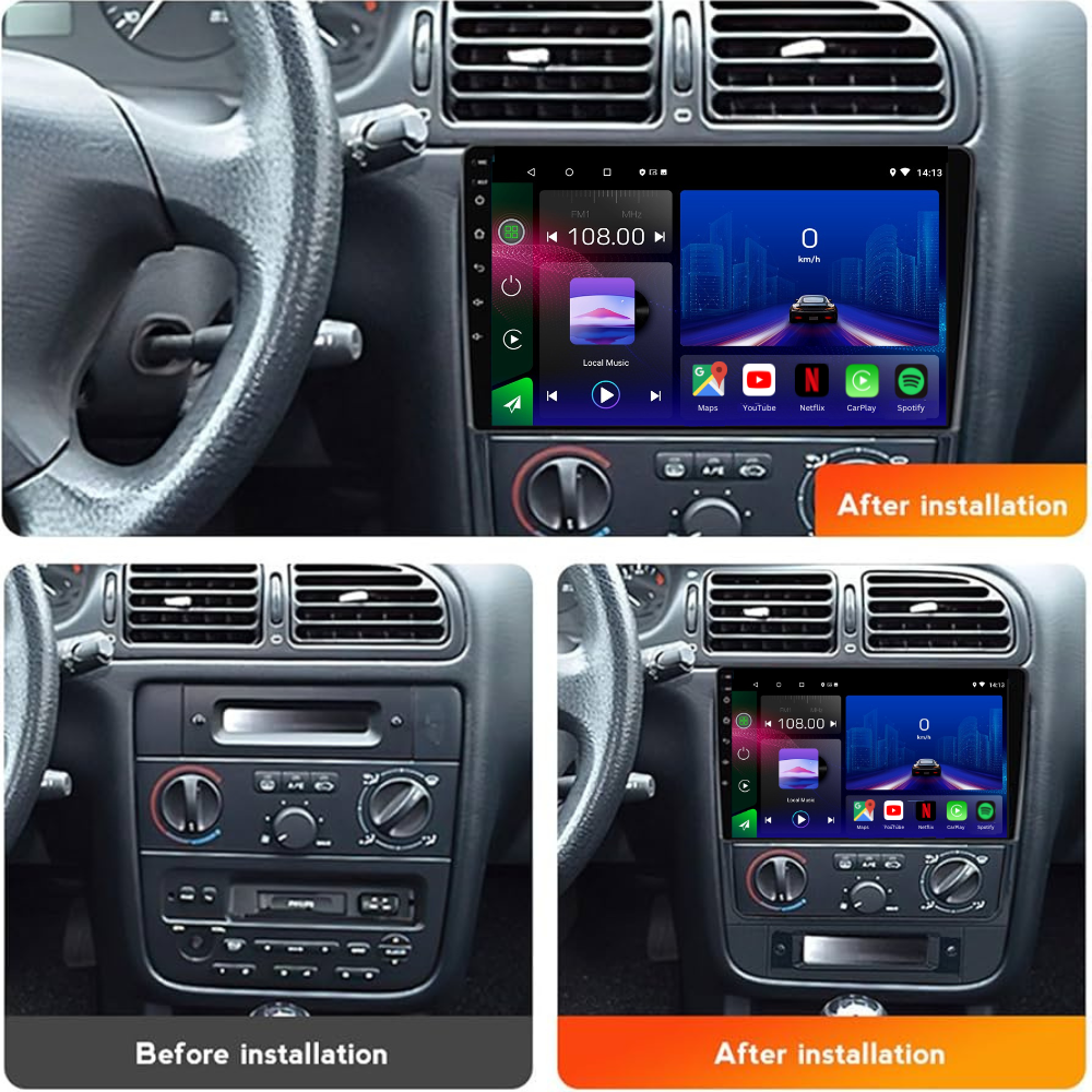Peugeot 406 | 1999-2004 | Android 15 Autoradio | Apple CarPlay | Android Auto - Avelor