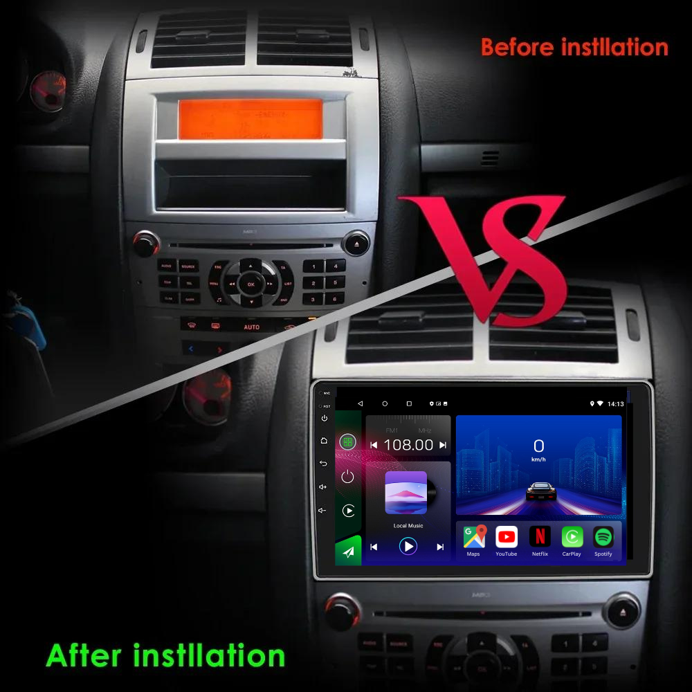 Peugeot 407 | 2004-2010 | Android 15 Autoradio | Apple CarPlay | Android Auto - Avelor