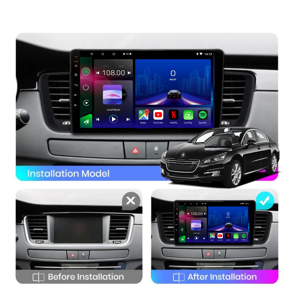 Peugeot 508 | 508SW 2011-2018 | Android 15 Autoradio | Apple CarPlay | Android Auto - Avelor