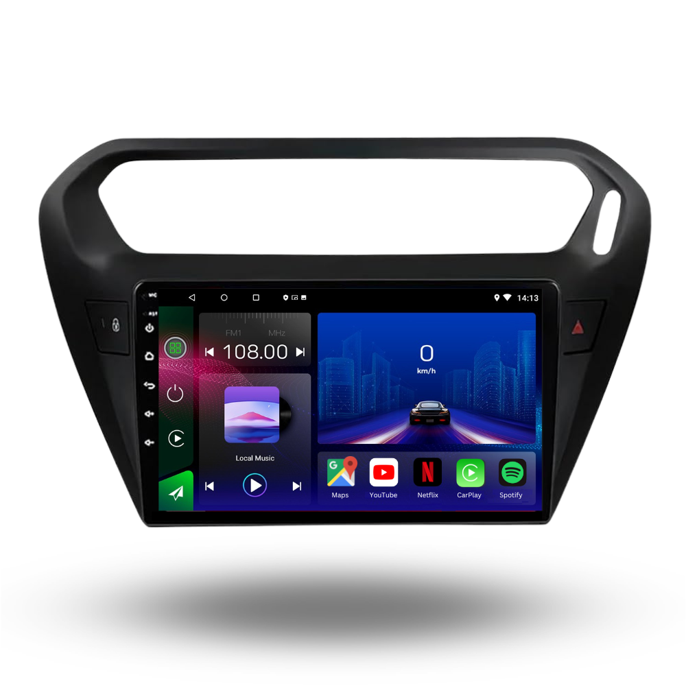 Citroen C-Elysee | Peugeot 301 2014-2018 | Android 15 Autoradio | Apple CarPlay | Android Auto - Avelor