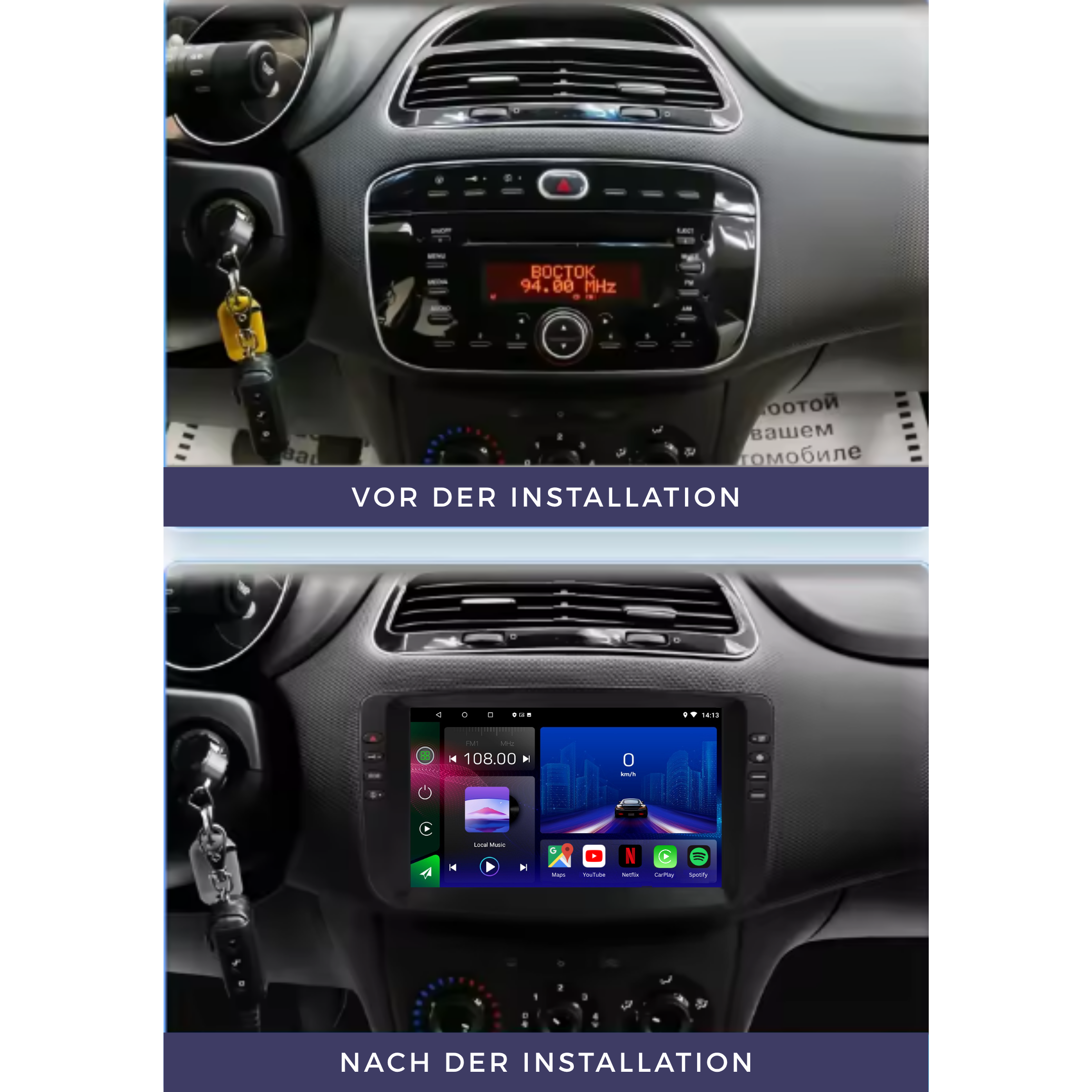 FIAT Linea | Punto Evo | 2010-2015 | Android 15 Autoradio | Apple CarPlay | Android Auto - Avelor.at