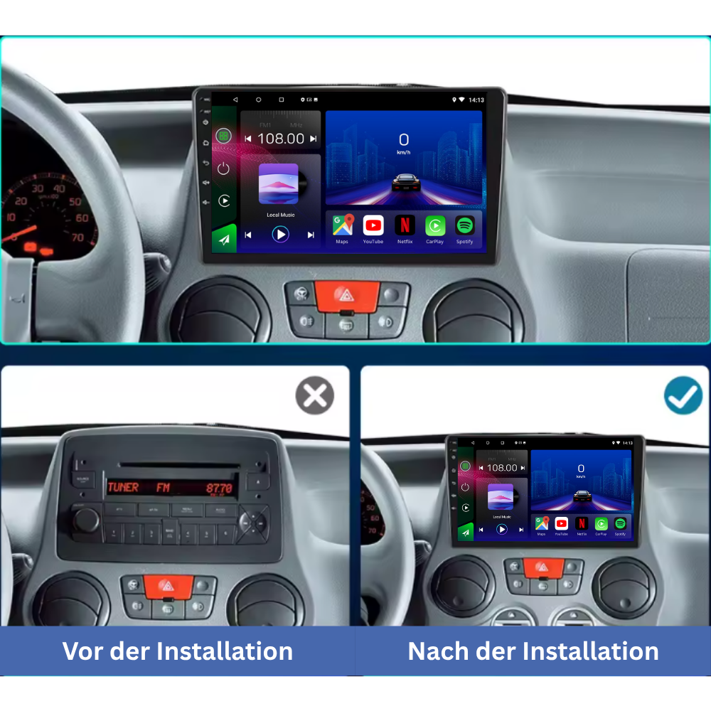 FIAT Panda | 2003-2012 | Android 15 Autoradio | Apple CarPlay | Android Auto - Avelor.at