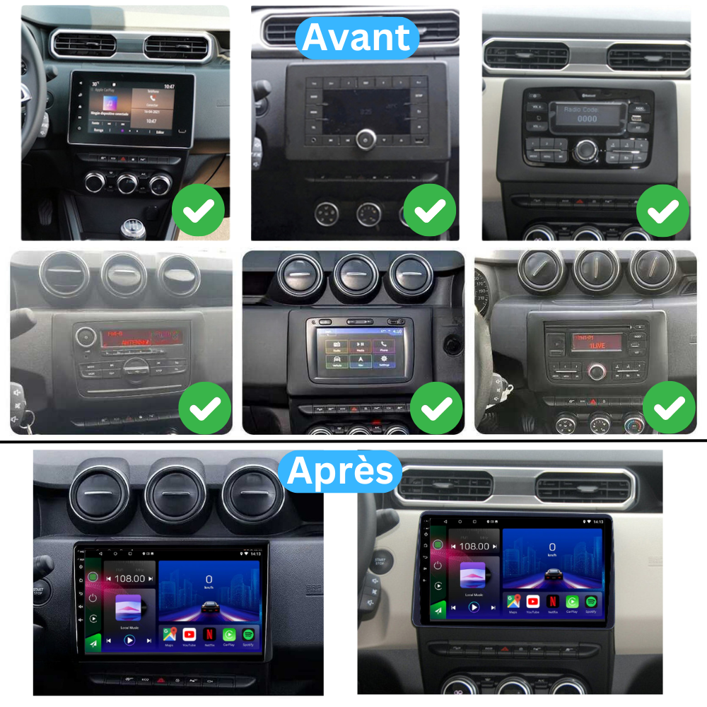 Dacia Duster HM 2 II Renault  Arkana 1  2018 - 2023 | Android 15 Autoradio | Apple CarPlay | Android Auto - Avelor