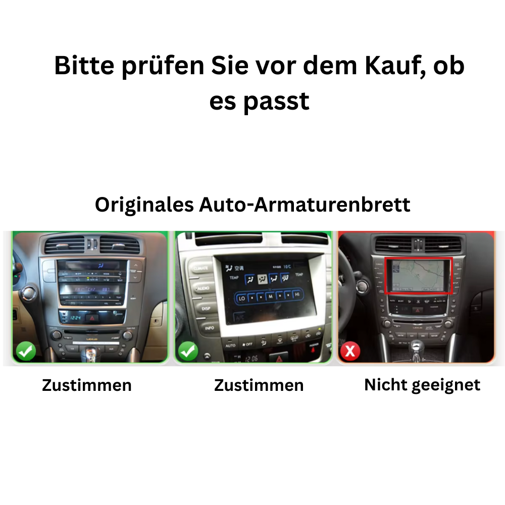 Lexus IS 250 200 300 350 | 2006-2012 | Android 15 Autoradio | Apple CarPlay | Android Auto - Avelor.at