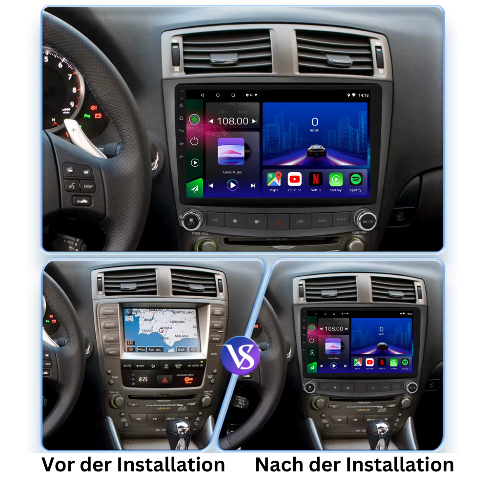 Lexus IS 250 200 300 350 | 2006-2012 | Android 15 Autoradio | Apple CarPlay | Android Auto - Avelor.at
