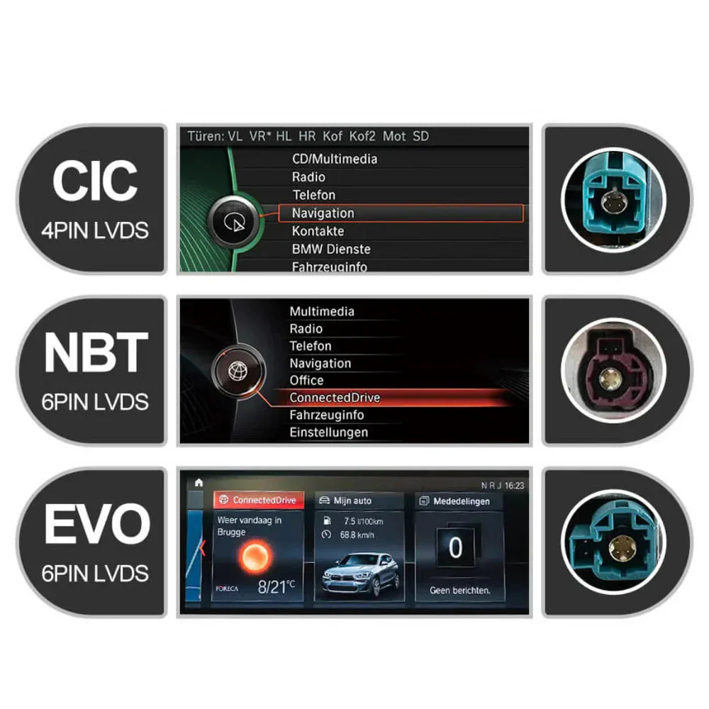 BMW X5 X6 2014-2019 Series F15 F16 Android 15 CarPlay & Android Auto Autoradio NBT EVO - Avelor
