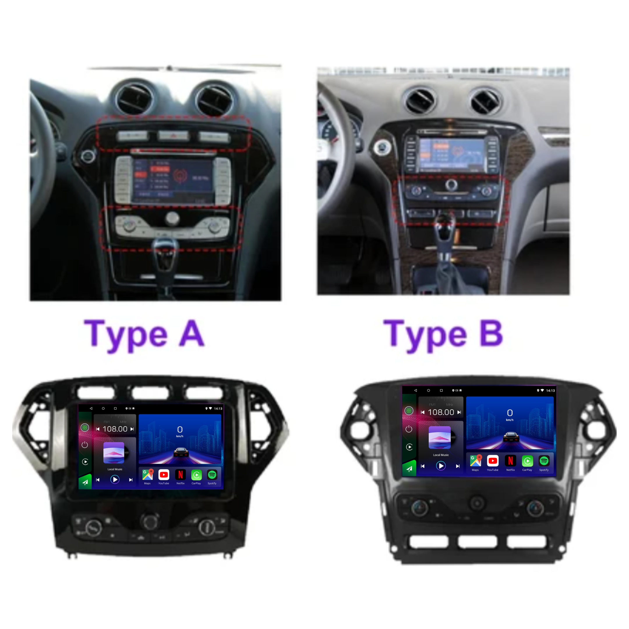 Ford Mondeo | MK4 | 2007-2011 | Android 15 Autoradio | Apple CarPlay | Android Auto - Avelor.at