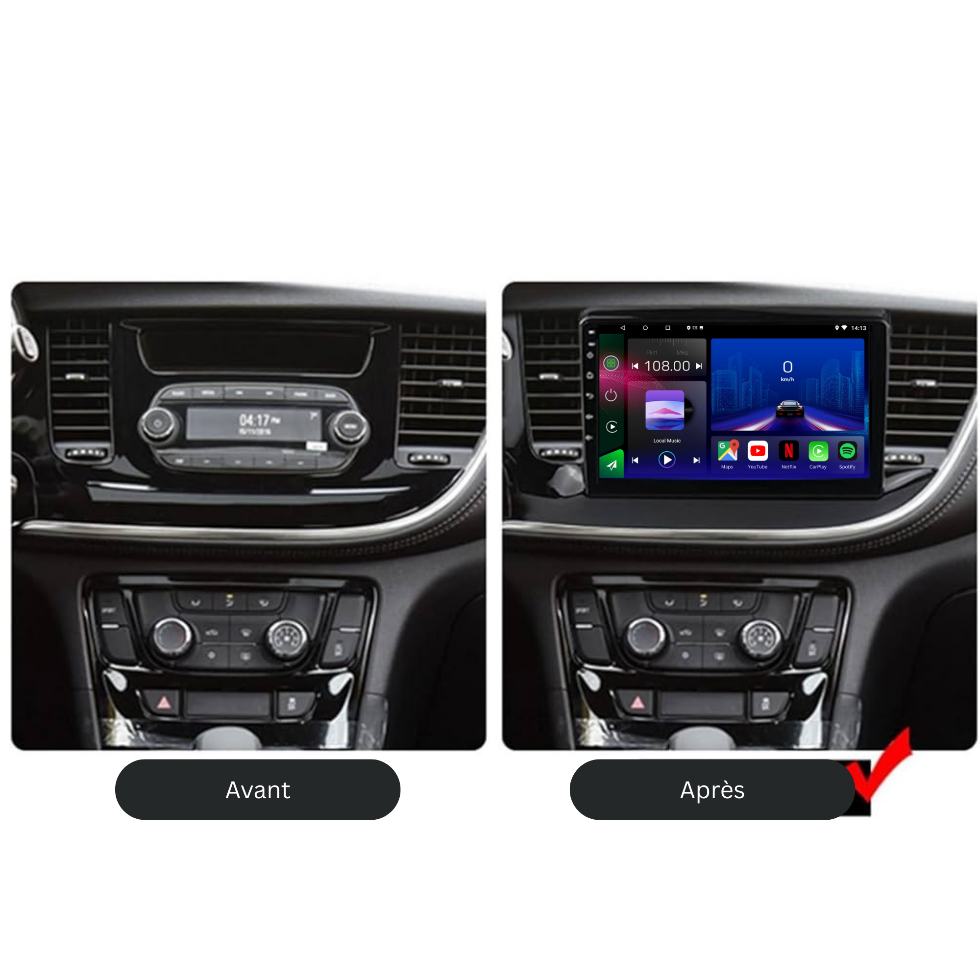 Opel Mokka | 2016-2019 | Android 15 Autoradio | Apple CarPlay | Android Auto - Avelor