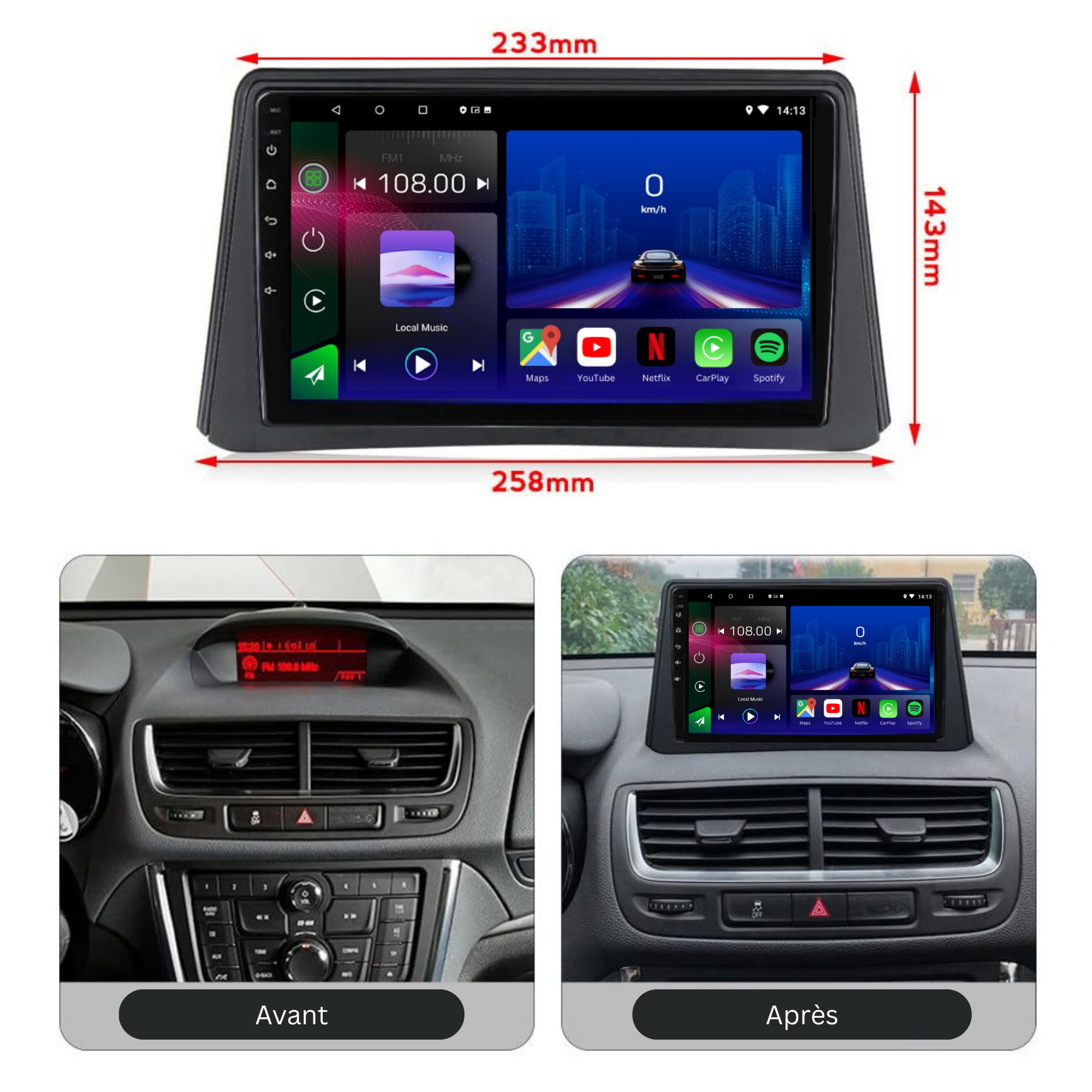 Opel Mokka | 2012-2016 | Android 15 Autoradio | Apple CarPlay | Android Auto - Avelor