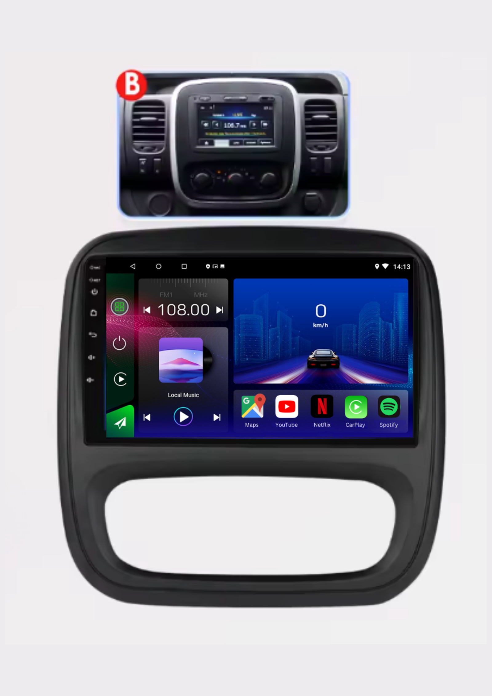 Opel Vivaro | Renault Traffic | 2014-2021 | Android 15 Autoradio | Apple CarPlay | Android Auto - Avelor.at