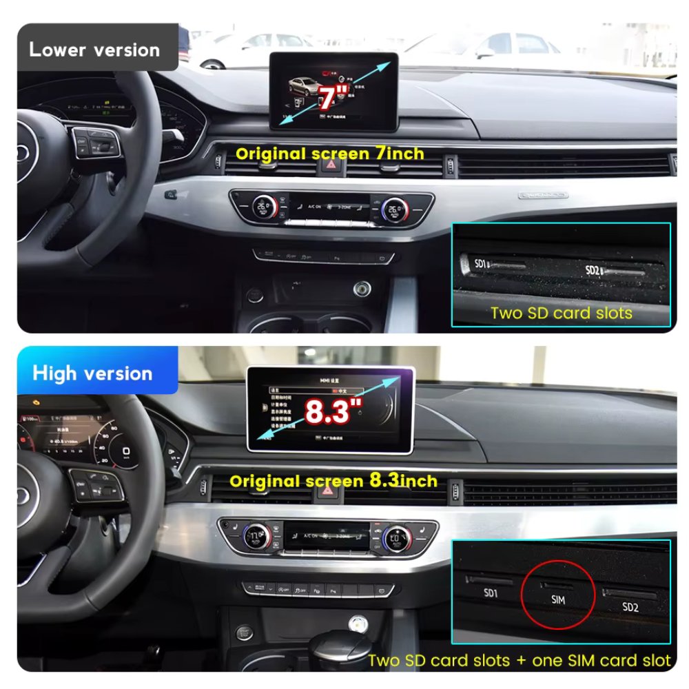 Audi A4 A5 B9 S RS 2015-2023 Android 15 Autoradio CarPlay & Android Auto - Avelor