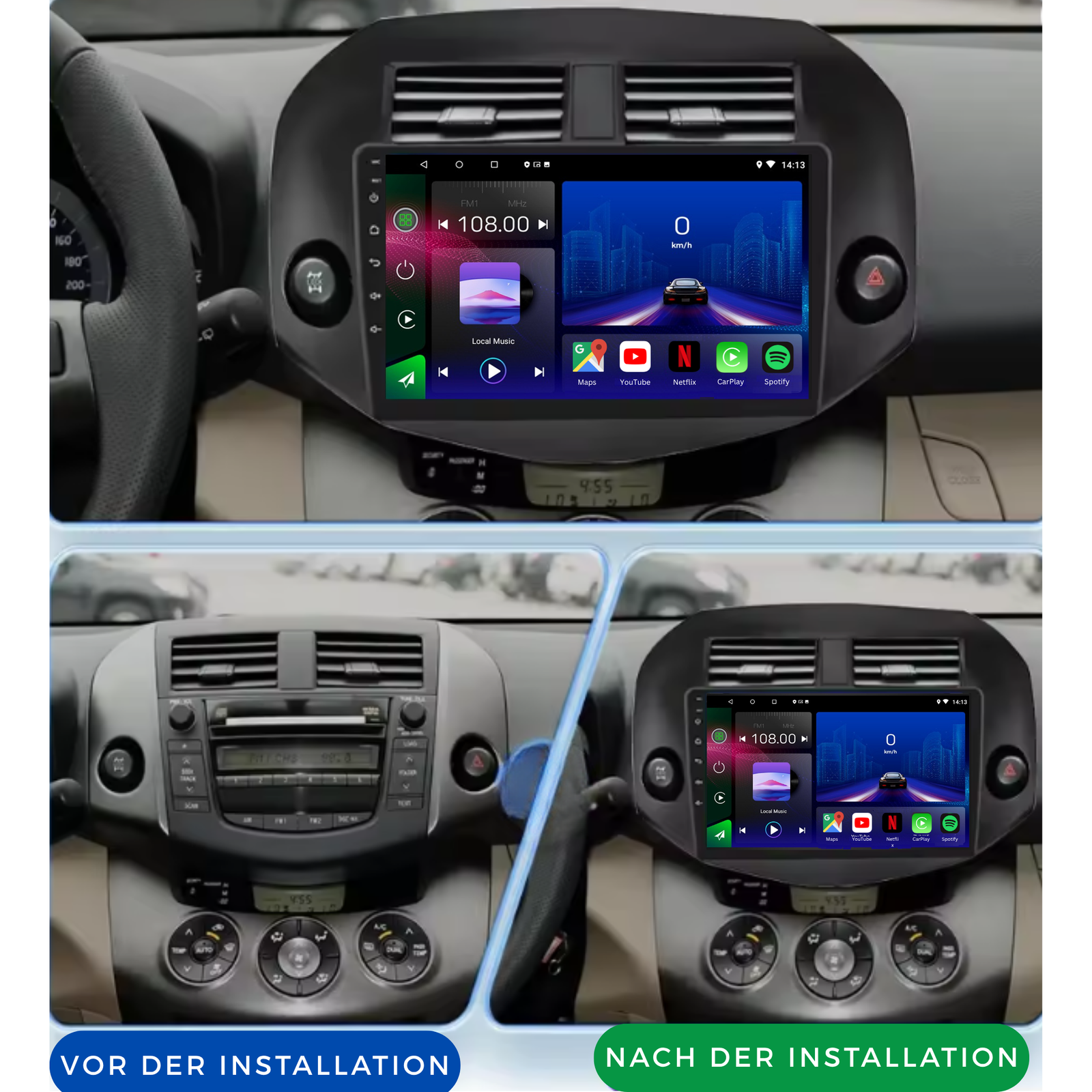 Toyota RAV4 | 2007-2011 | Android 15 Autoradio | Apple CarPlay | Android Auto - Avelor.at