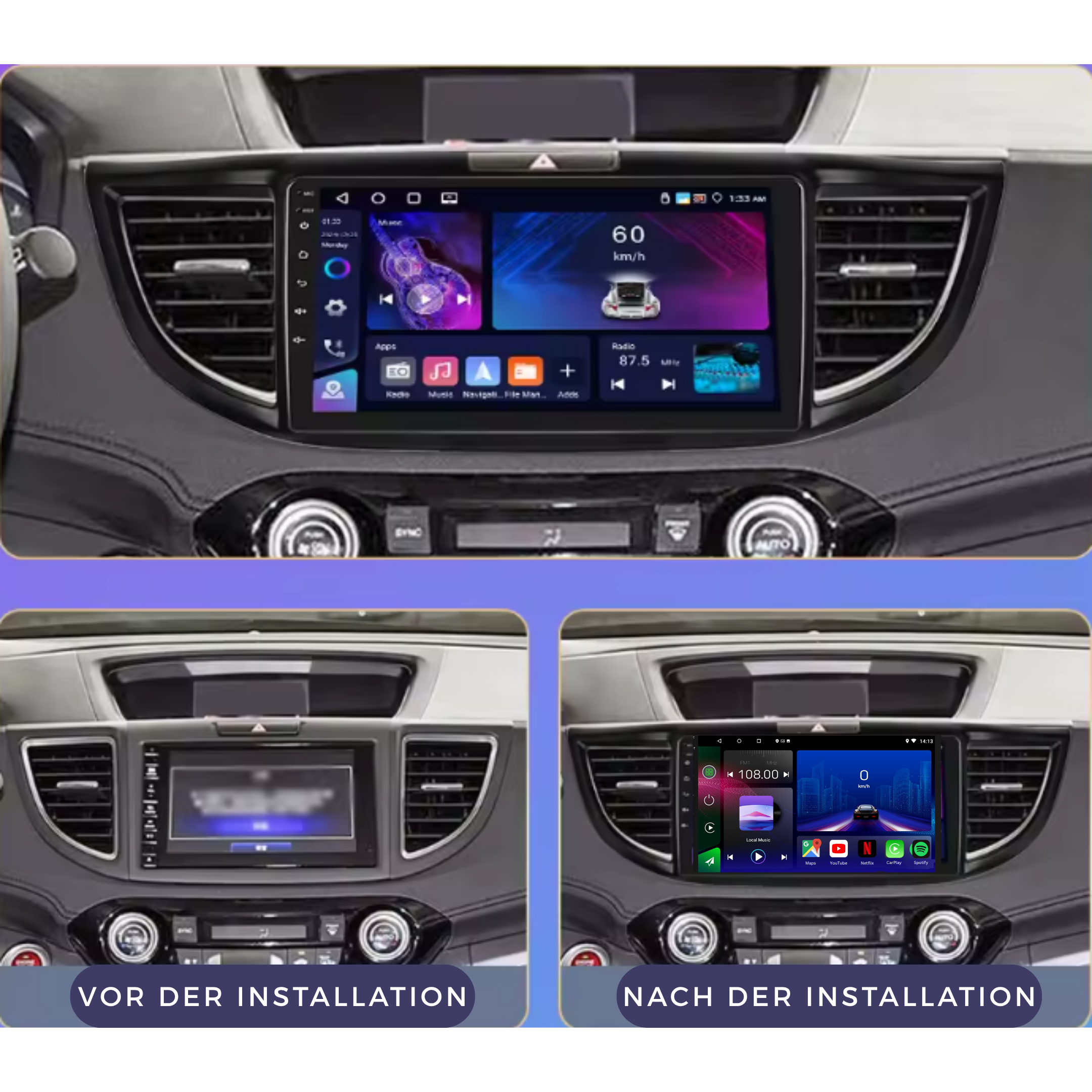 Honda CRV | 2012-2016 | Android 15 Autoradio | Apple CarPlay | Android Auto - Avelor.at
