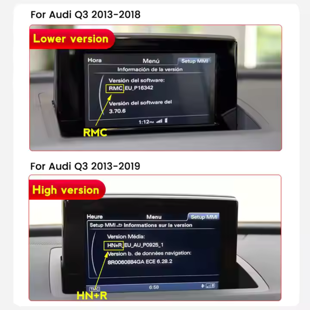 Audi Q3 RSQ3 2013-2019 Android 15 Autoradio CarPlay & Android Auto - Avelor